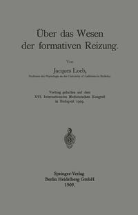 Vorderes Coverbild Über das Wesen der formativen Reizung