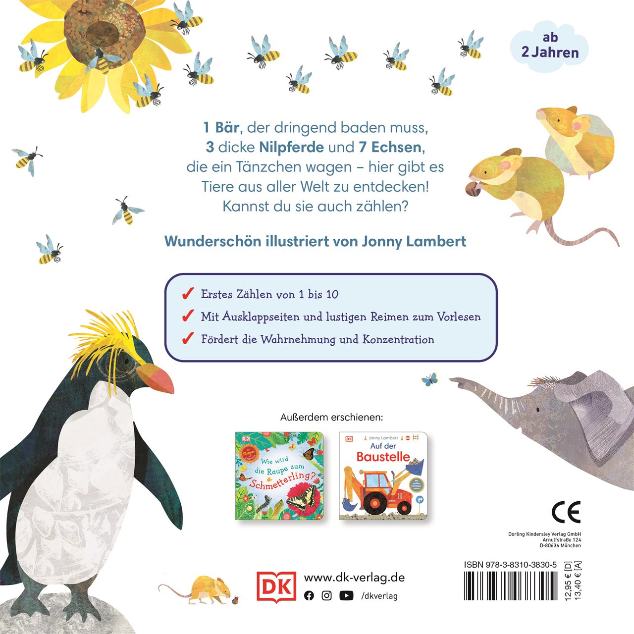Rückseitencover Tiere zählen 1 2 3