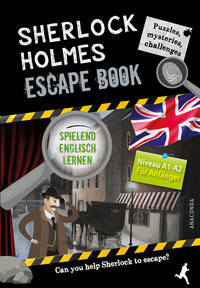 Vorderes Coverbild Sherlock Holmes Escape Book. Spielend Englisch lernen – für Anfänger Sprachniveau A1–A2