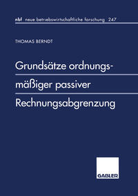 Vorderes Coverbild Grundsätze ordnungsmäßiger passiver Rechnungsabgrenzung