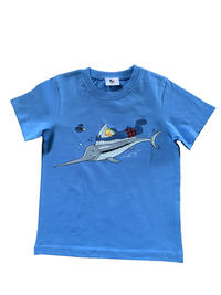 Vorderes Coverbild Globi T-Shirt Schwertfisch, blau, 98/104