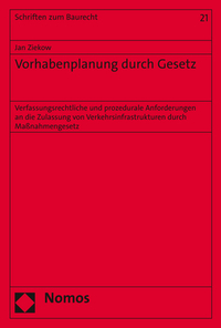 Vorderes Coverbild Vorhabenplanung durch Gesetz