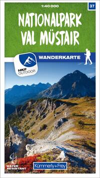 Vorderes Coverbild Kümmerly+Frey Wanderkarte 37 Nationalpark Val Müstair 1:40.000