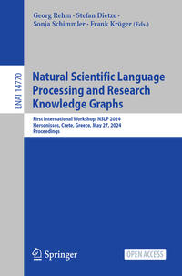 Vorderes Coverbild Natural Scientific Language Processing and Research Knowledge Graphs
