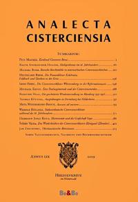 Vorderes Coverbild Analecta Cisterciensia 59 (2009)
