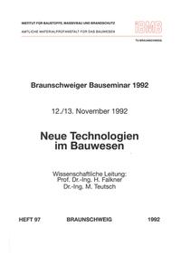 Vorderes Coverbild Neue Technologien im Bauwesen