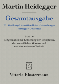 Vorderes Coverbild Leitgedanken zur Entstehung der Metaphysik, der neuzeitlichen Wissenschaft und der modernen Technik