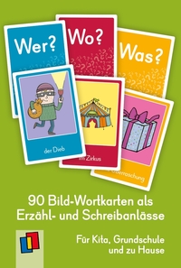 Vorderes Coverbild Wer? Wo? Was? 90 Bild-Wortkarten als Erzähl- und Schreibanlässe