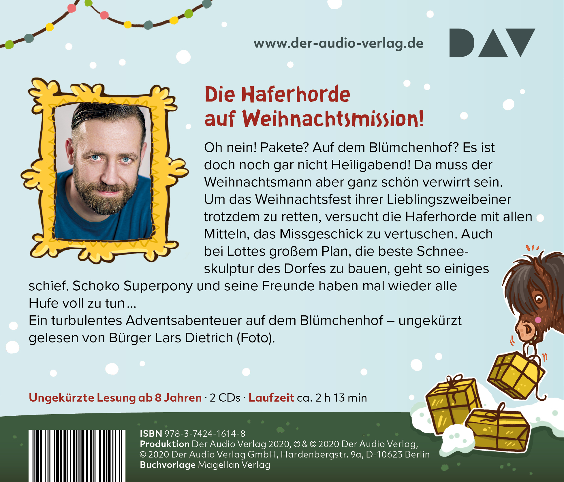 Rückseitencover Die Haferhorde – Teil 16: Advent, Advent, ein Pony rennt!