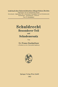 Vorderes Coverbild Schuldrecht Besonderer Teil und Schadenersatz