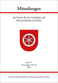 Vorderes Coverbild Mitteilungen des Vereins für die Geschichte und Altertumskunde von Erfurt