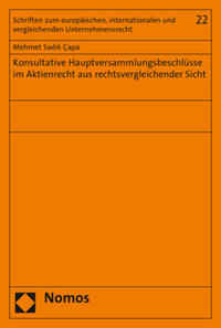 Vorderes Coverbild Konsultative Hauptversammlungsbeschlüsse im Aktienrecht aus rechtsvergleichender Sicht