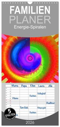 Vorderes Coverbild Familienplaner 2026 - Energie-Spiralen mit 5 Spalten (Wandkalender, 21 x 45 cm) CALVENDO
