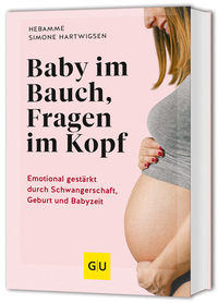 Vorderes Coverbild Baby im Bauch, Fragen im Kopf