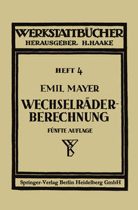 Vorderes Coverbild Wechselräderberechnung für Drehbänke unter Berücksichtigung der schwierigen Steigungen