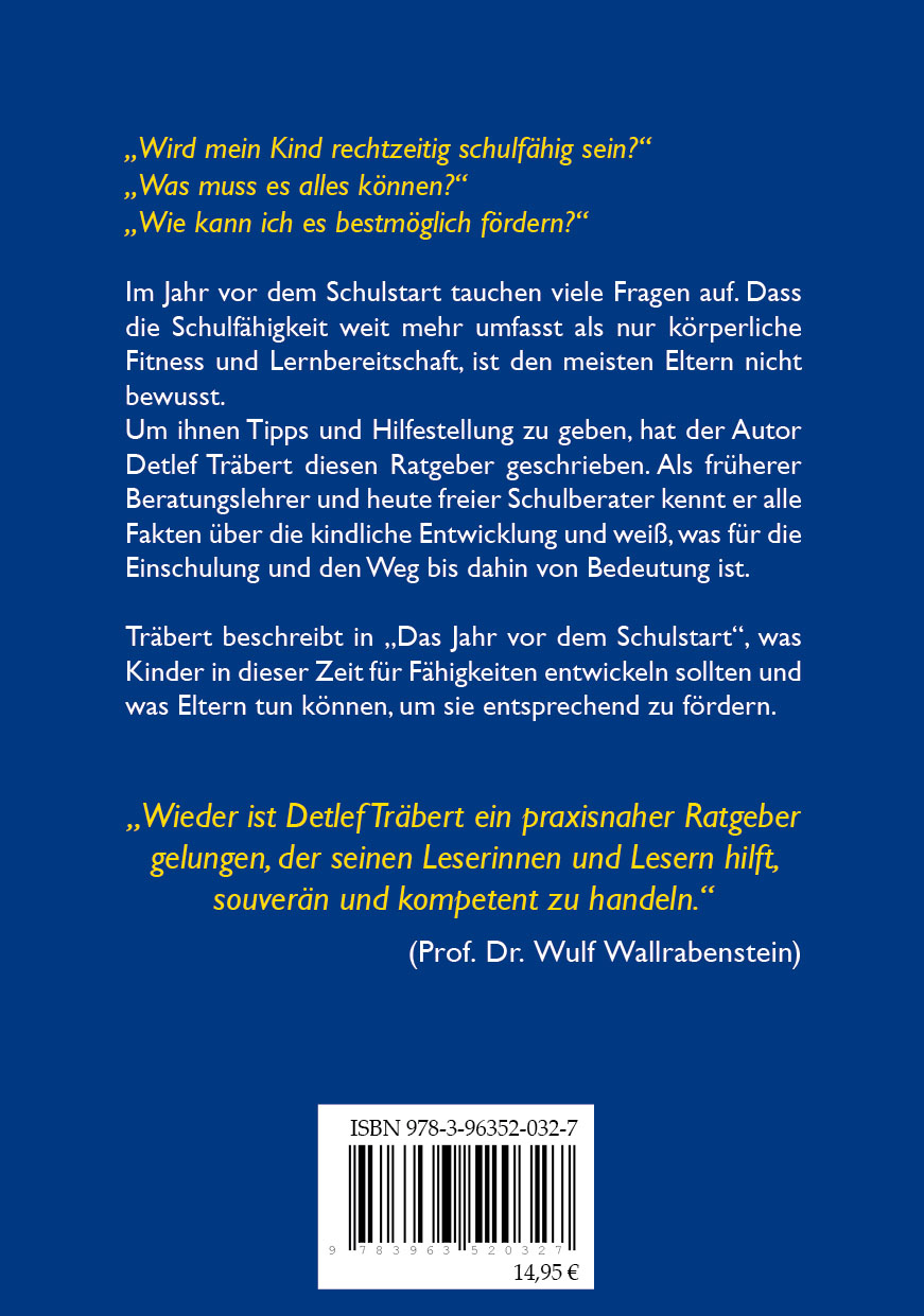 Rückseitencover Das?Jahr?vor?dem Schulstart