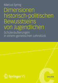 Vorderes Coverbild Dimensionen historisch-politischen Bewusstseins von Jugendlichen