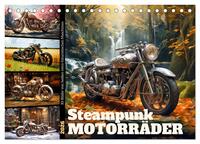 Vorderes Coverbild Steampunk Motorräder (Tischkalender 2026 DIN A5 quer), CALVENDO Monatskalender