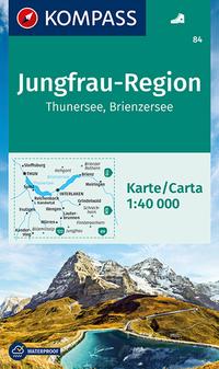 Vorderes Coverbild KOMPASS Wanderkarte 84 Jungfrau-Region, Thunersee, Brienzersee 1:40.000
