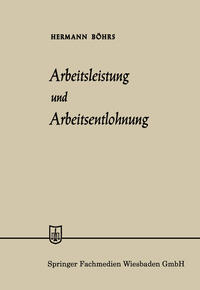 Vorderes Coverbild Arbeitsleistung und Arbeitsentlohnung