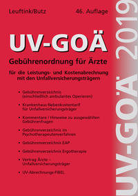 Vorderes Coverbild UV-GOÄ Gebührenordnung für Ärzte für die Leistungs- und Kostenabrechnung mit den Unfallversicherungsträgern incl. Abrechnungsfibel + CD