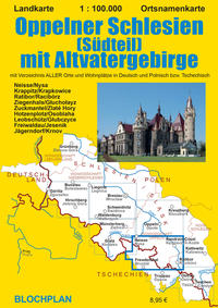 Vorderes Coverbild Landkarte Oppelner Schlesien (Südteil) mit Altvatergebirge