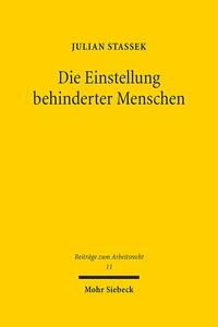 Vorderes Coverbild Die Einstellung behinderter Menschen