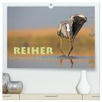 Vorderes Coverbild Reiher - Der Tanz auf dem Wasser (hochwertiger Premium Wandkalender 2025 DIN A2 quer), Kunstdruck in Hochglanz