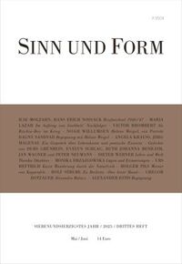 Vorderes Coverbild Sinn und Form 3/2025