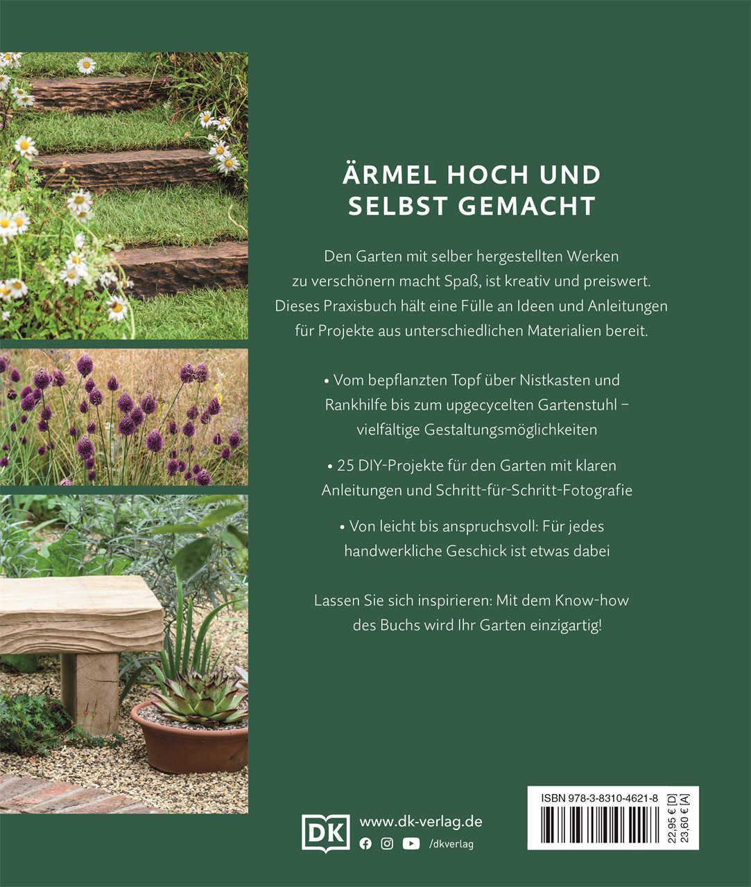Rückseitencover DIY im Garten