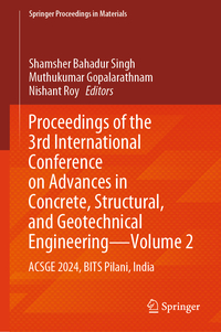 Vorderes Coverbild Proceedings of the 3rd International Conference on Advances in Concrete, Structural, and Geotechnical Engineering—Volume 2
