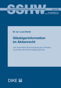 Vorderes Coverbild Gläubigerinformation im Aktienrecht