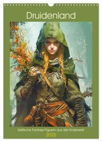 Vorderes Coverbild Druidenland. Keltische Fantasy-Figuren aus der Anderwelt (Wandkalender 2025 DIN A3 hoch), CALVENDO Monatskalender