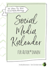 Vorderes Coverbild Social-Media-Kalender für Autor*innen
