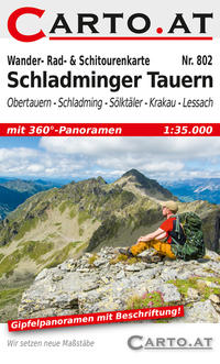 Vorderes Coverbild Wander- Rad- & Schitourenkarte 802 Schladminger Tauern