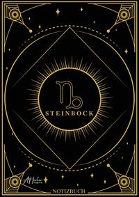 Vorderes Coverbild Edles Notizbuch Sternzeichen Steinbock | Designed by Alfred Herler