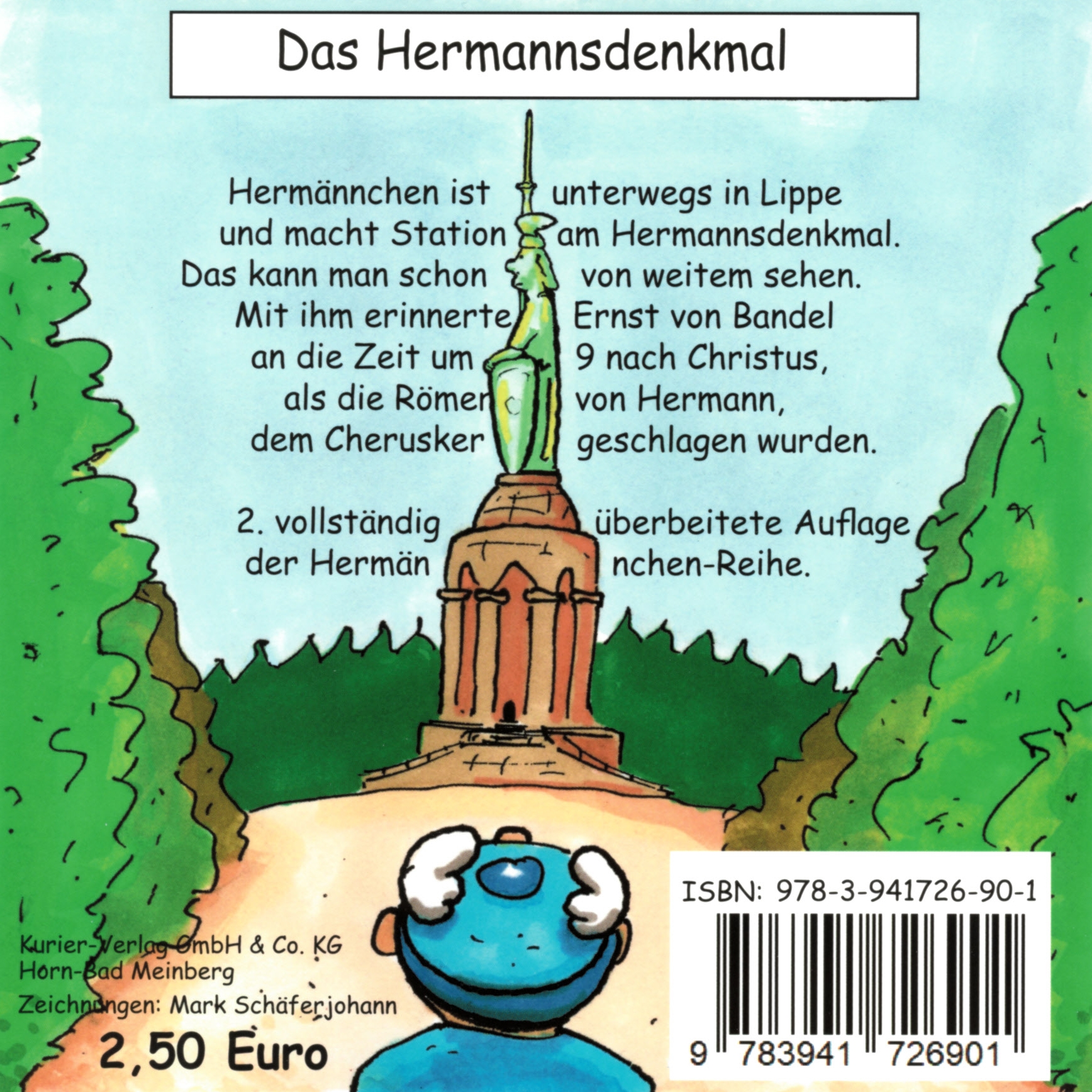 Rückseitencover Hermännchen unterwegs in Lippe - Teil 1: Das Hermannsdenkmal