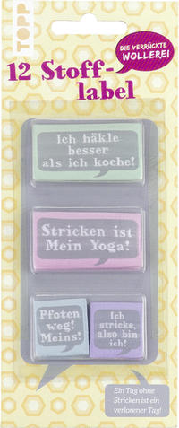 Vorderes Coverbild Die verrückte Wollerei Stofflabel
