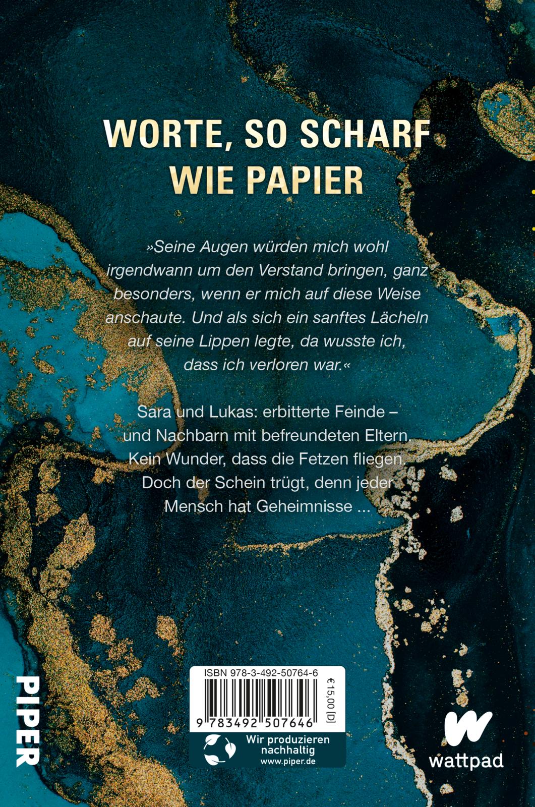 Rückseitencover All die Worte zwischen uns