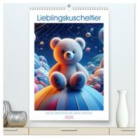 Vorderes Coverbild Lieblingskuscheltier - Wenn Kinderträume wahr werden (hochwertiger Premium Wandkalender 2025 DIN A2 hoch), Kunstdruck in Hochglanz