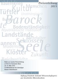 Vorderes Coverbild Friedrich Schiedel Wissenschaftspreis zur Geschichte Oberschwabens 2015