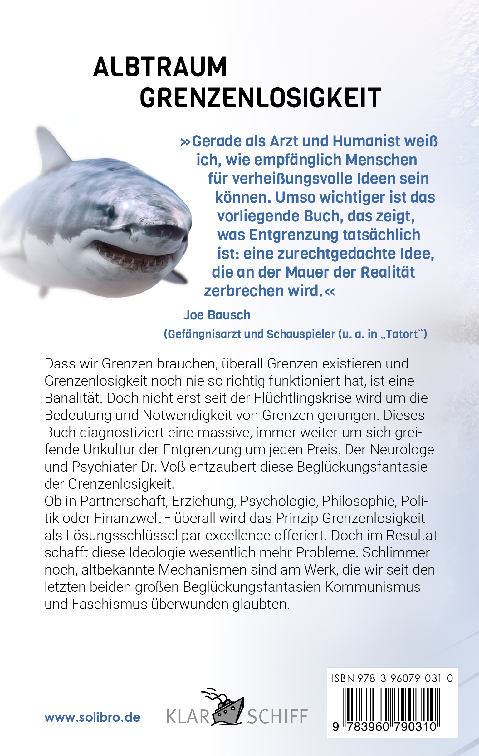 Rückseitencover Albtraum Grenzenlosigkeit