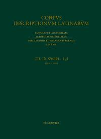 Vorderes Coverbild Corpus inscriptionum Latinarum. Inscriptiones Calabriae Apuliae Samnii... / Sabini