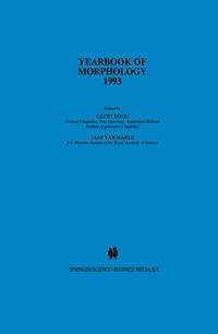 Vorderes Coverbild Yearbook of Morphology 1993