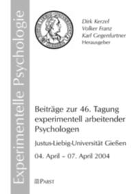 Vorderes Coverbild Beiträge zur Tagung experimentell arbeitender Psychologen (46.)