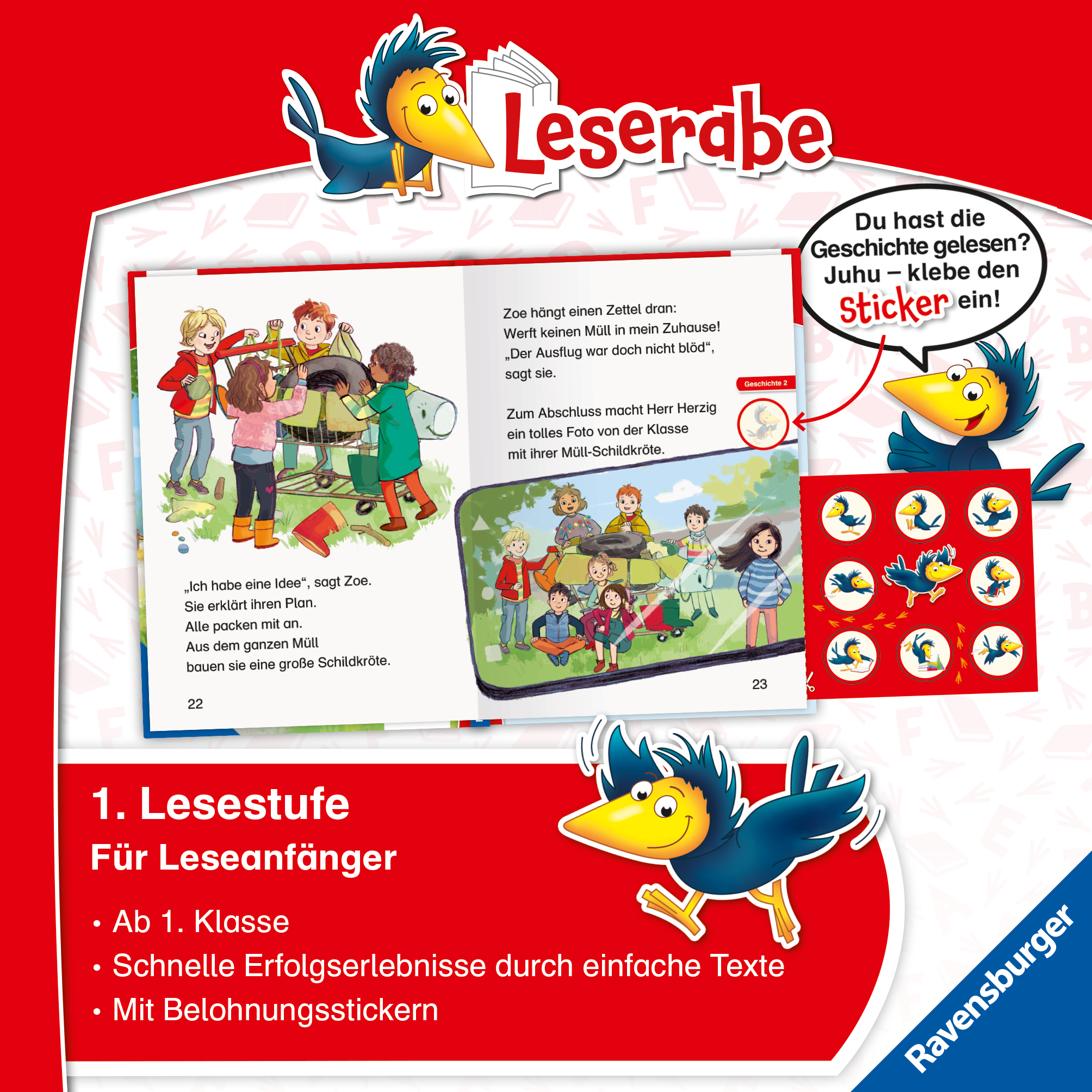 Beispielinhalt (Bild) Leserabe 1. Lesestufe - Schulgeschichten