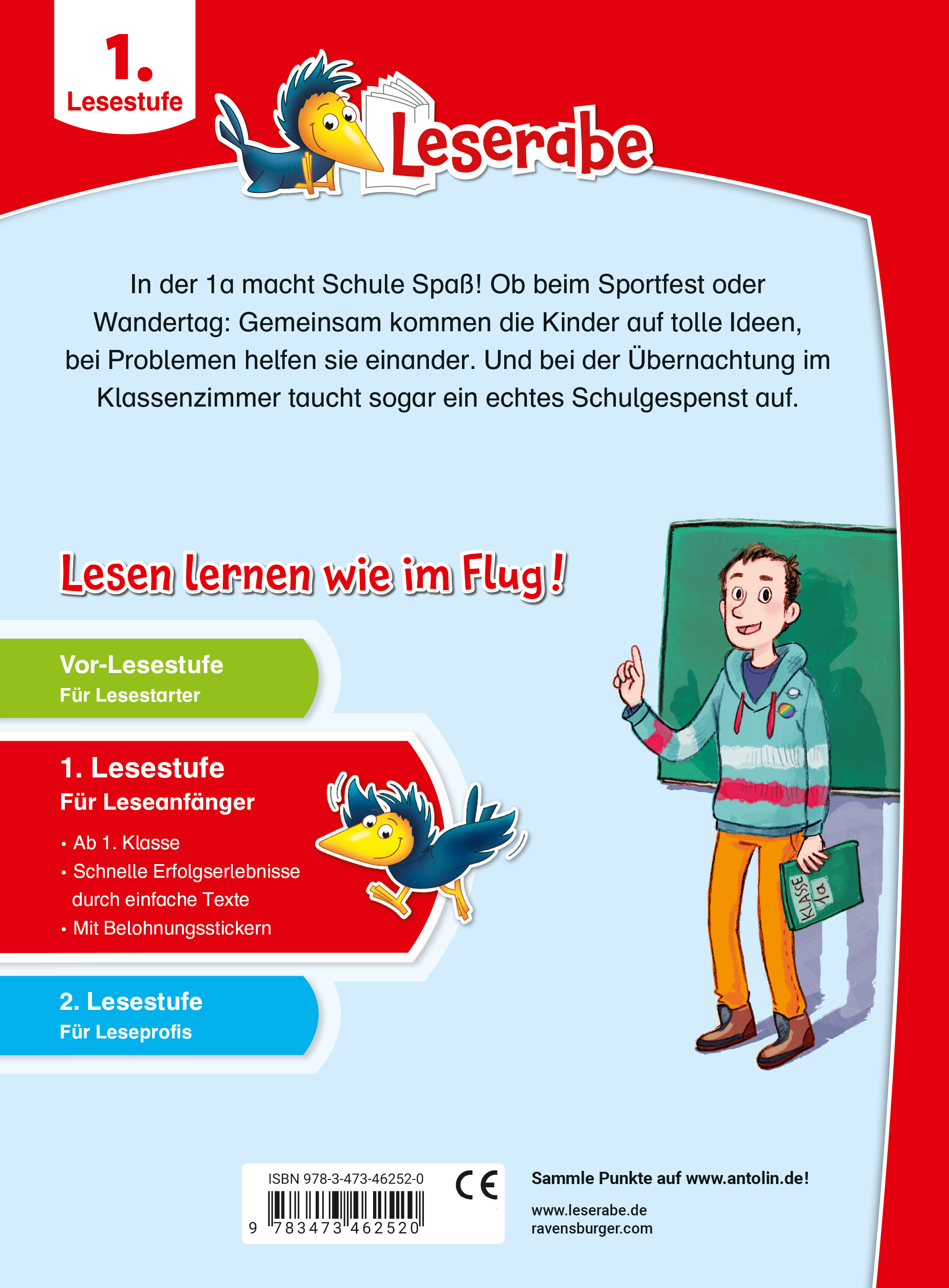 Rückseitencover Leserabe 1. Lesestufe - Schulgeschichten