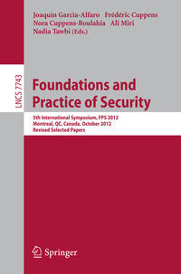 Vorderes Coverbild Foundations and Practice of Security