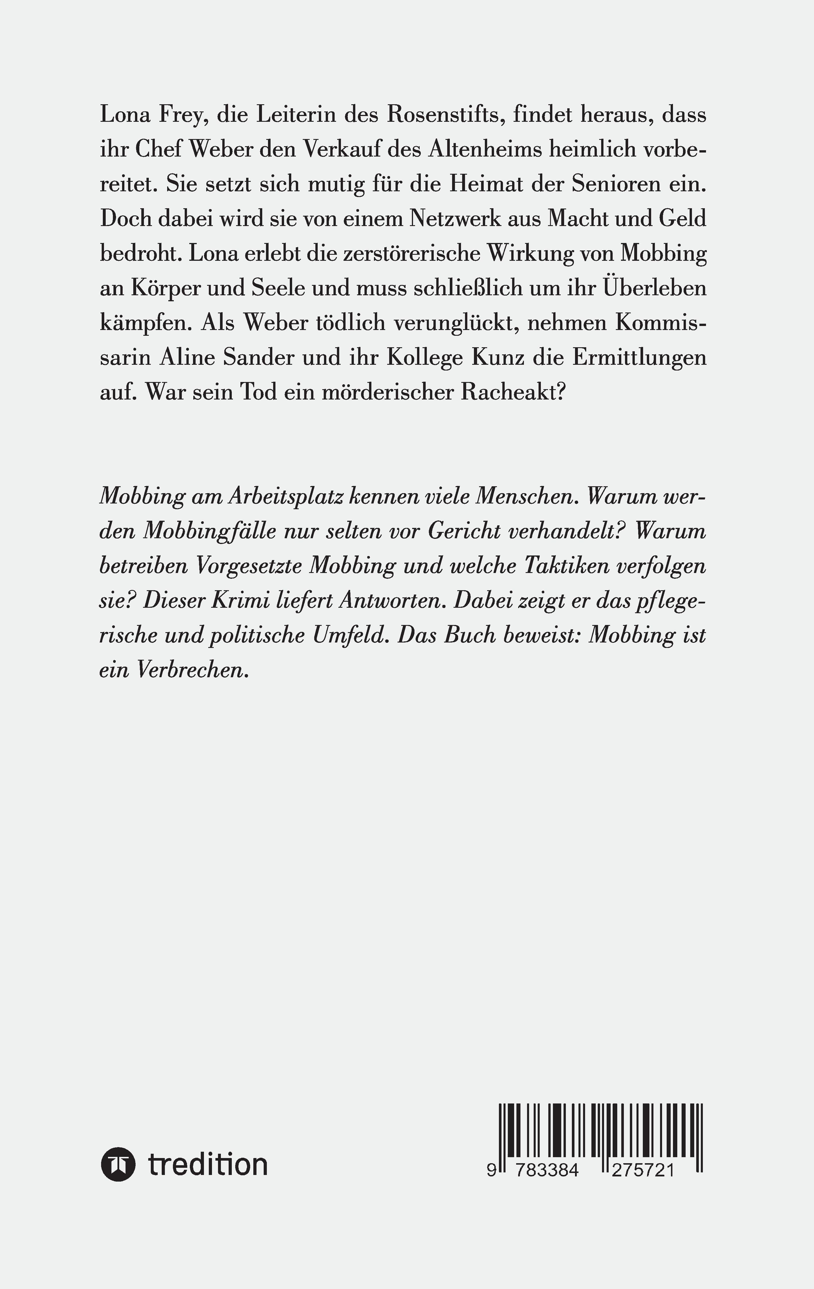 Rückseitencover Krallen im Rosenstift