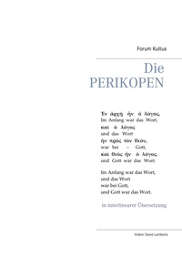 Vorderes Coverbild Die PERIKOPEN in interlinearer Übersetzung